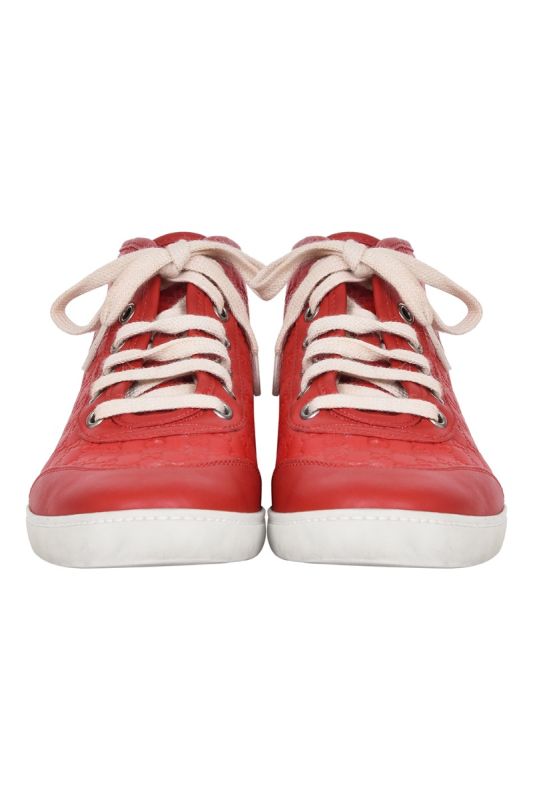 Gucci Women’s Monogram Red Sneakers