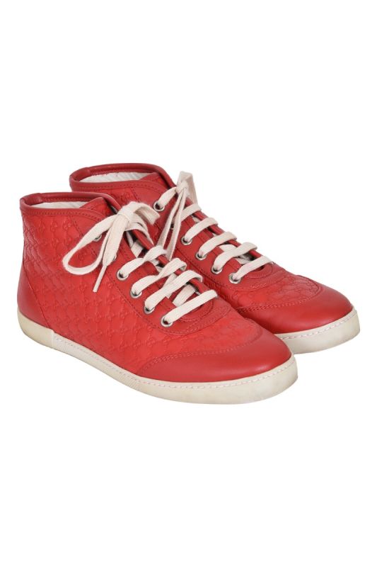 Gucci Women’s Monogram Red Sneakers