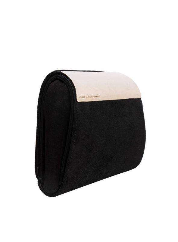 GUISEPPE ZANOTTI SUEDE TRAPEZOID CLUTCH