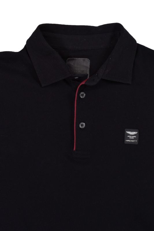 Hackett Aston Martin Black Polo T Shirt