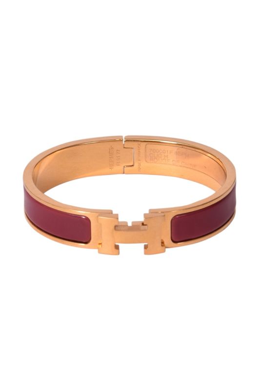 Hermes Enamel H Clic Clac Bracelet