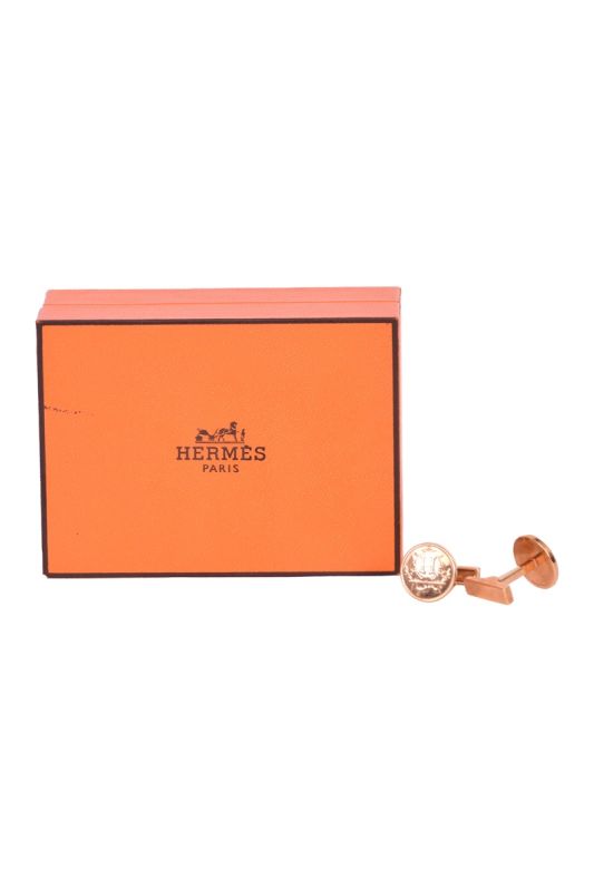 Hermes Gold Plated Cufflinks