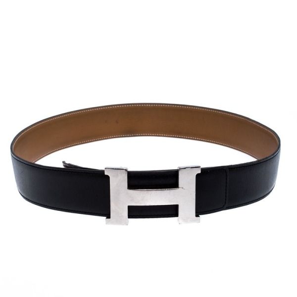 HERMES SILVER BUCKLE REVERSIBLE BELT