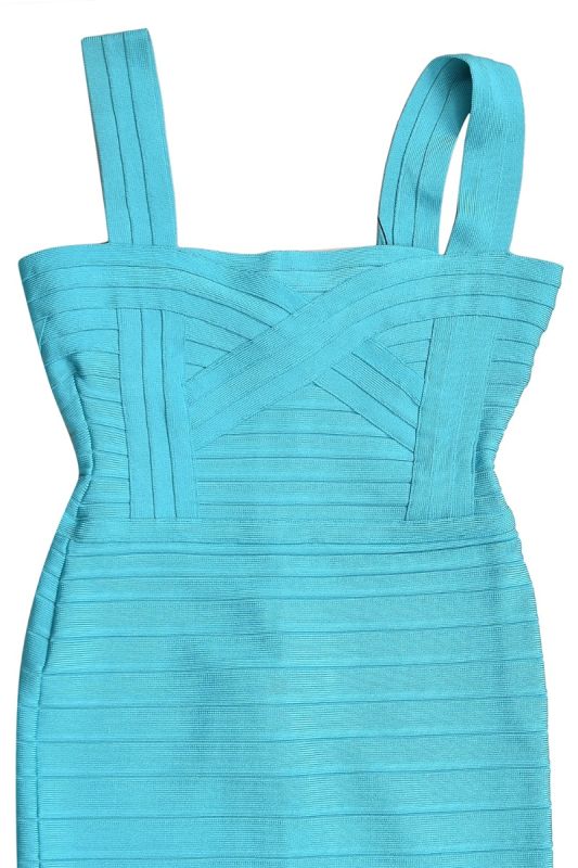 Herve Leger Blue Knit Bandage Dress RT154-10