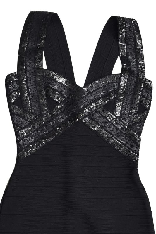 Herve Leger Sequin Embellished Dress
