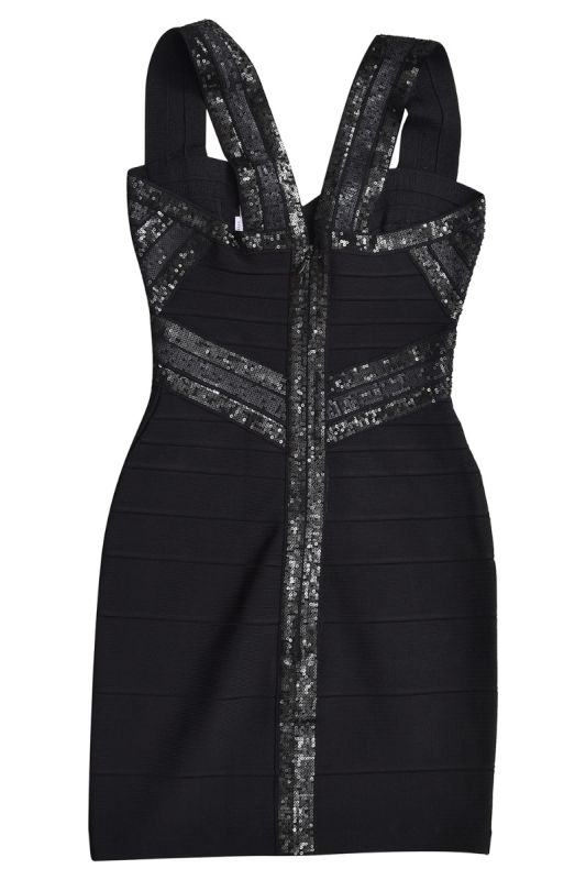 Herve Leger Sequin Embellished Dress