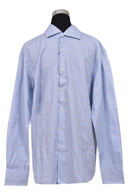 Hugo Boss Blue Checkered Shirt