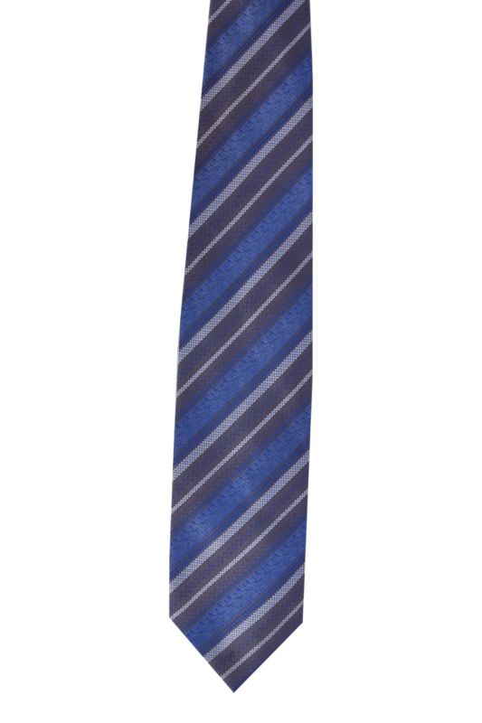 Hugo Boss Blue/Grey Striped Tie