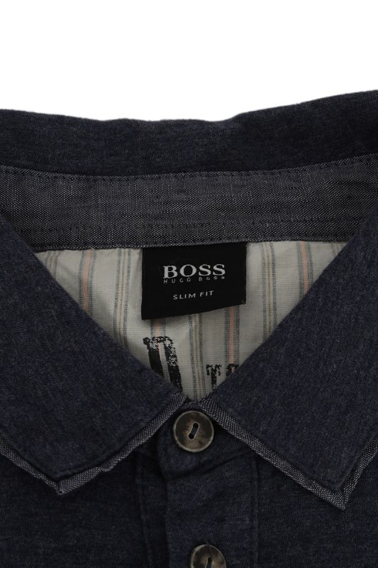 Hugo Boss S Heather Blue Full Sleeved T-Shirt