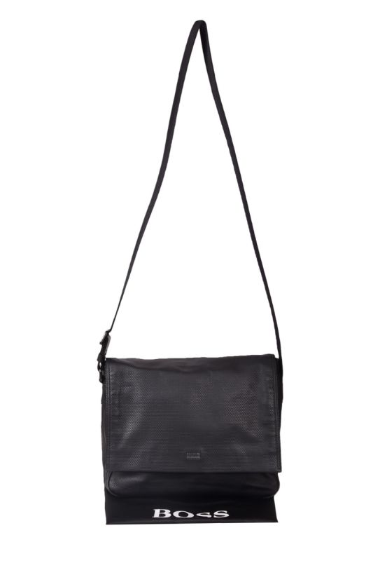 Hugo Boss Leather Messenger Bag