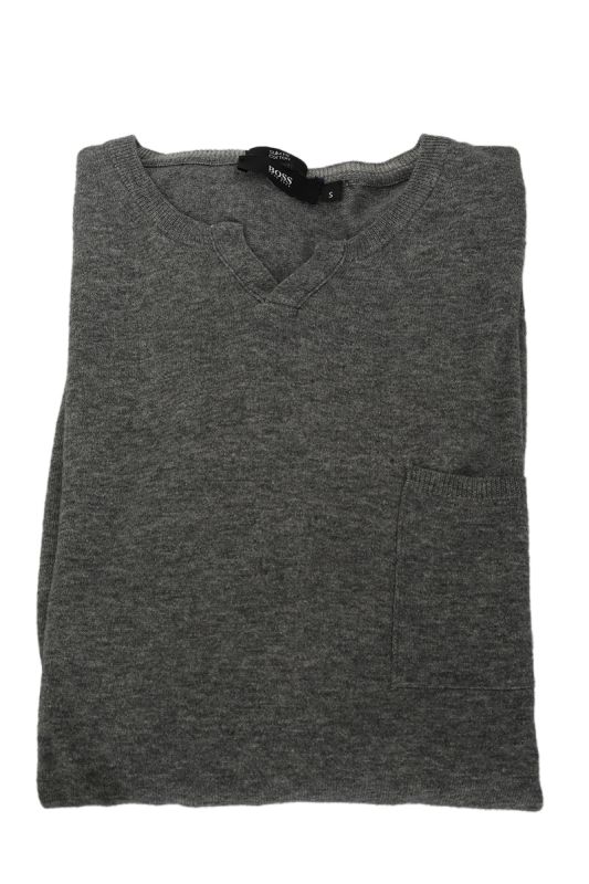 Hugo Boss Small Size V-Neck Grey Sweater