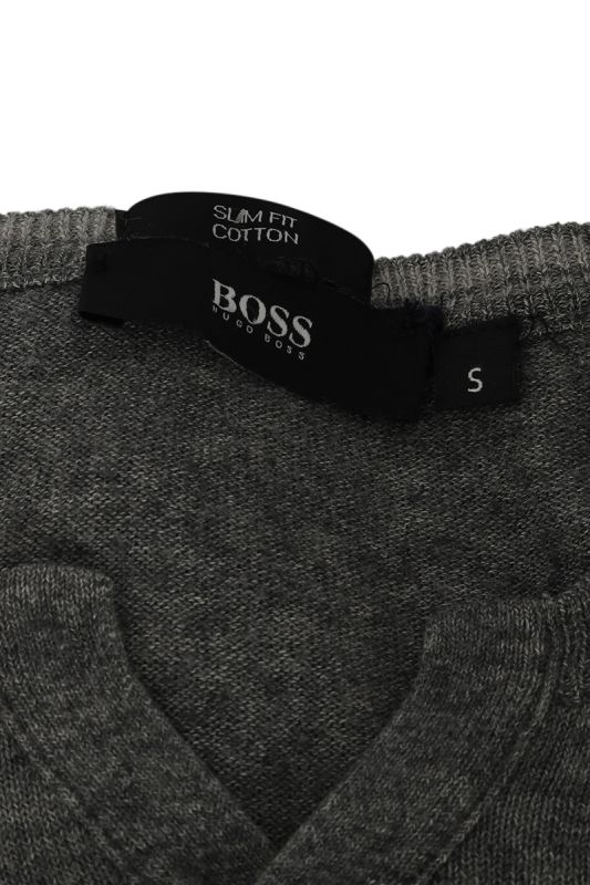Hugo Boss Small Size V-Neck Grey Sweater