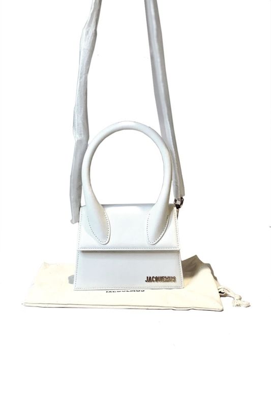 JACQUEMUS WHITE CHIQUITO MOYEN BAG