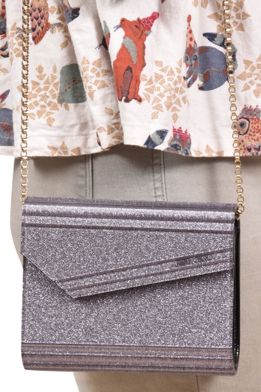 Jimmy Choo Acrylic Glitter Candy Clutch Sling Bag