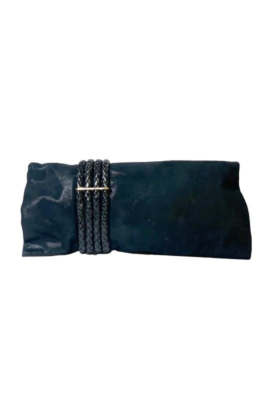 JIMMY CHOO BLACK CHANDRA CLUTCH