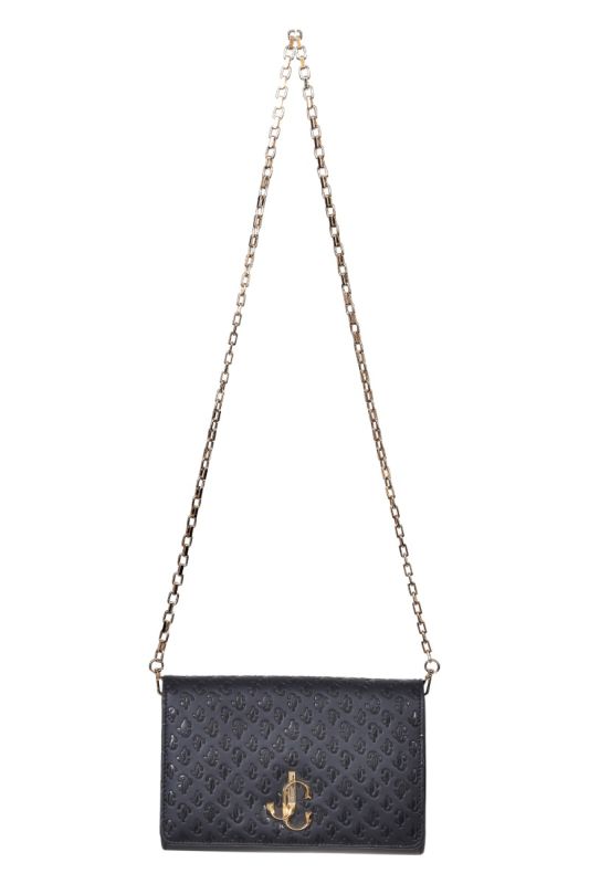 Jimmy Choo Black Palace JC Embossed Sling Bag