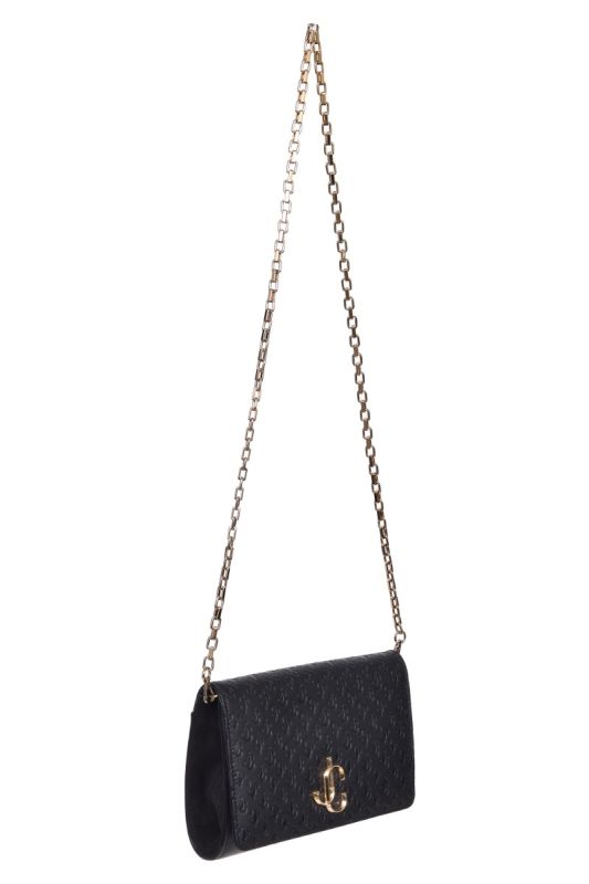 Jimmy Choo Black Palace JC Embossed Sling Bag