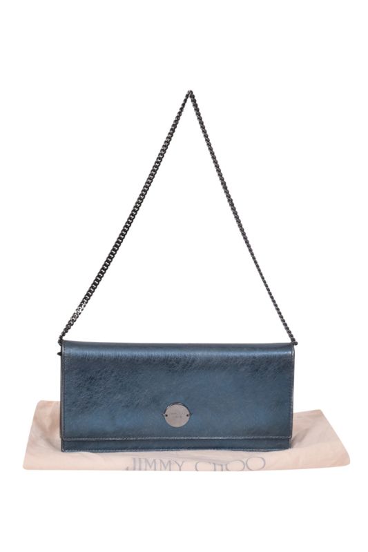 Jimmy Choo Blue Glitter Sling Shoulder Bag
