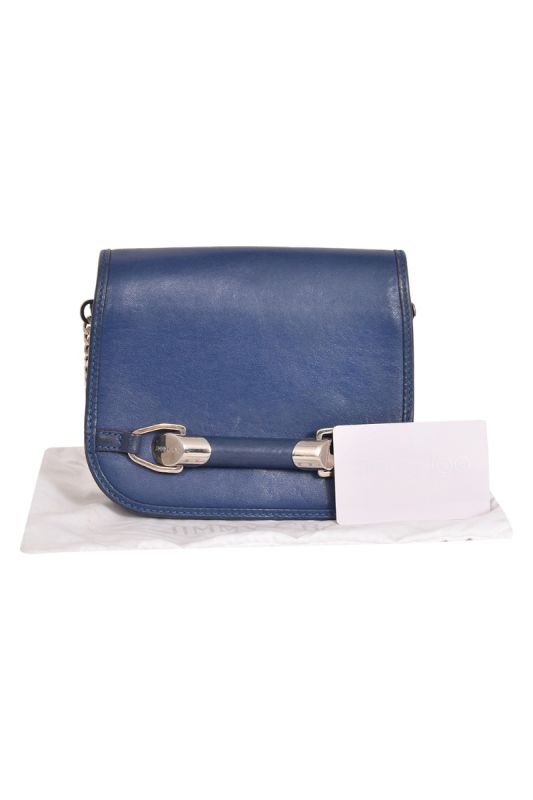 Jimmy Choo Blue Leather Crossbody Bag