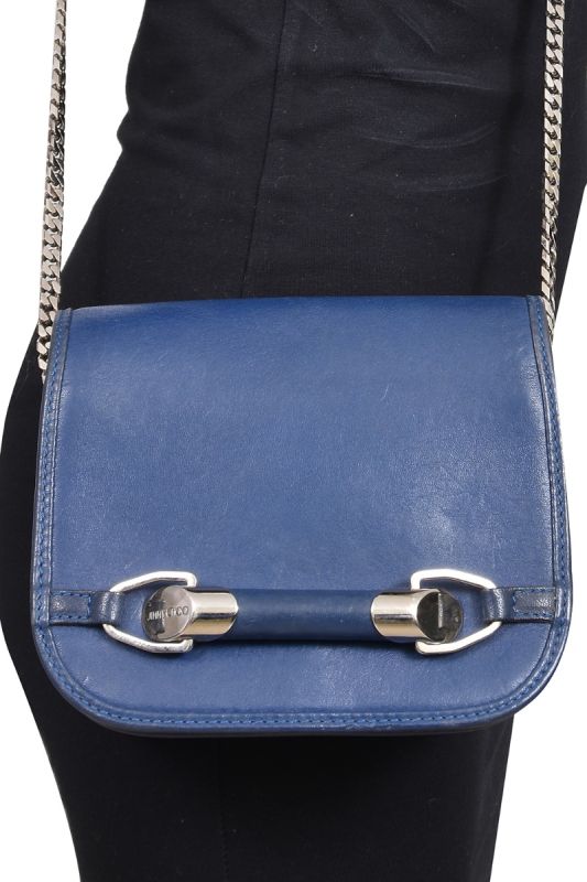 Jimmy Choo Blue Leather Crossbody Bag