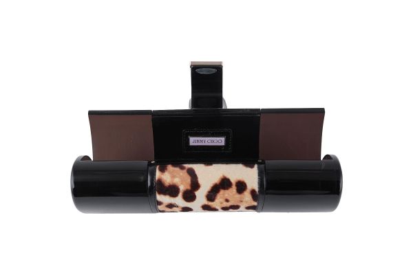 JIMMY CHOO CALFHAIR ACRYLIC CYLINDER CLUTCH