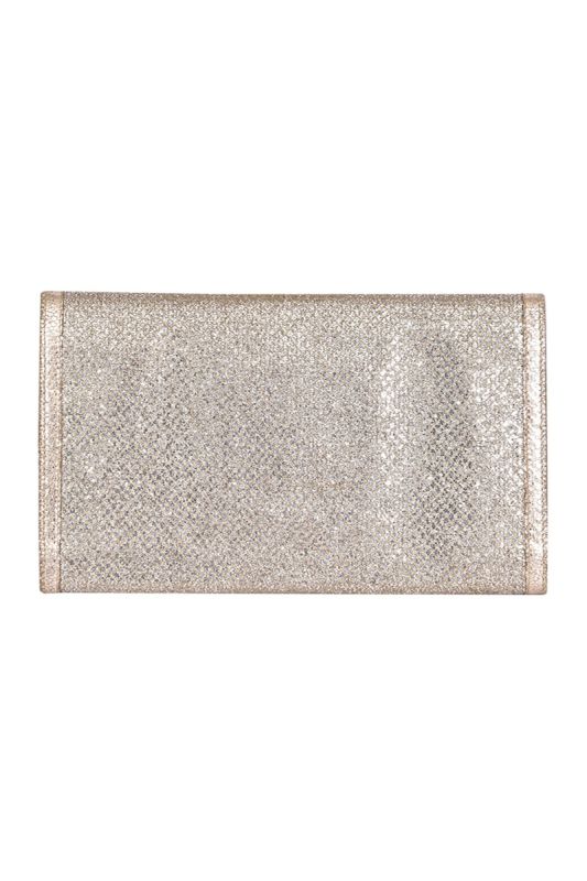 Jimmy Choo Large Champagne shimmer Clutch