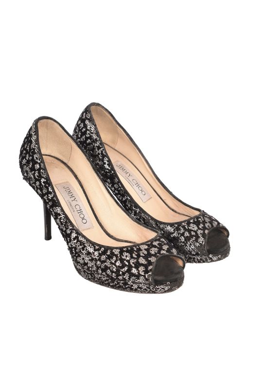 JIMMY CHOO COARSE DORSEY HEELS