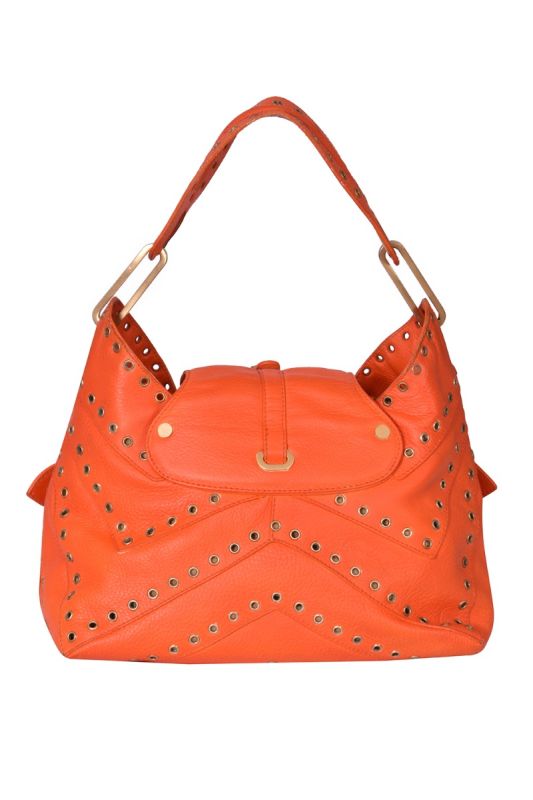 Jimmy Choo Eyelet Tulita Orange Handbag