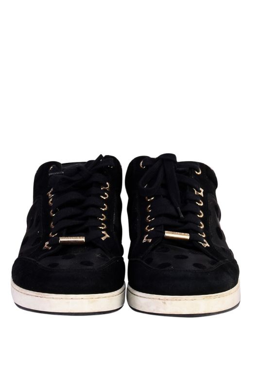 JIMMY CHOO GLITTER SUEDE MIAMI SNEAKERS