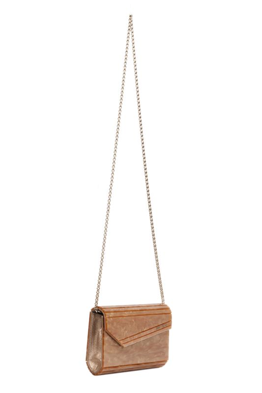 Jimmy Choo Golden Acrylic Candy Clutch