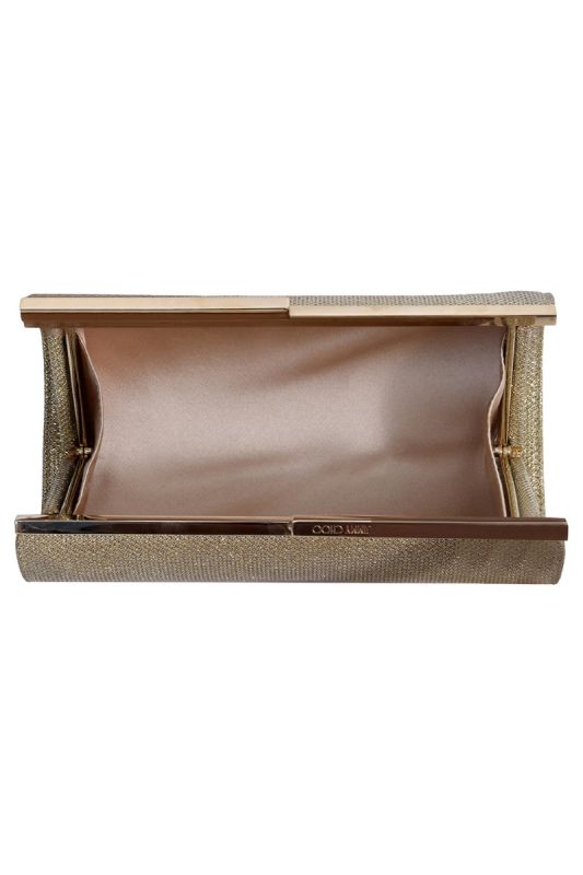 Jimmy Choo Golden Shimmer Tube Clutch