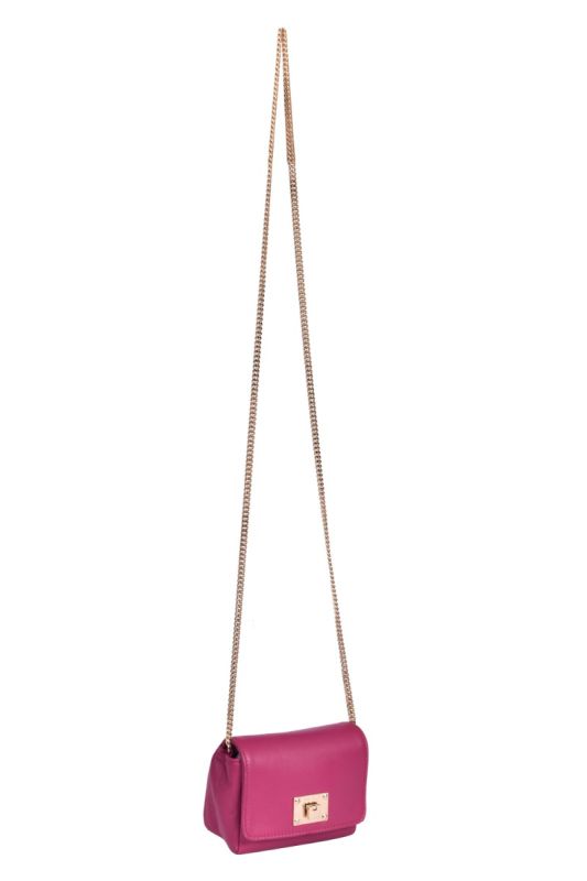 Jimmy Choo Hot Pink Leather Mini Ruby Crossbody Bag