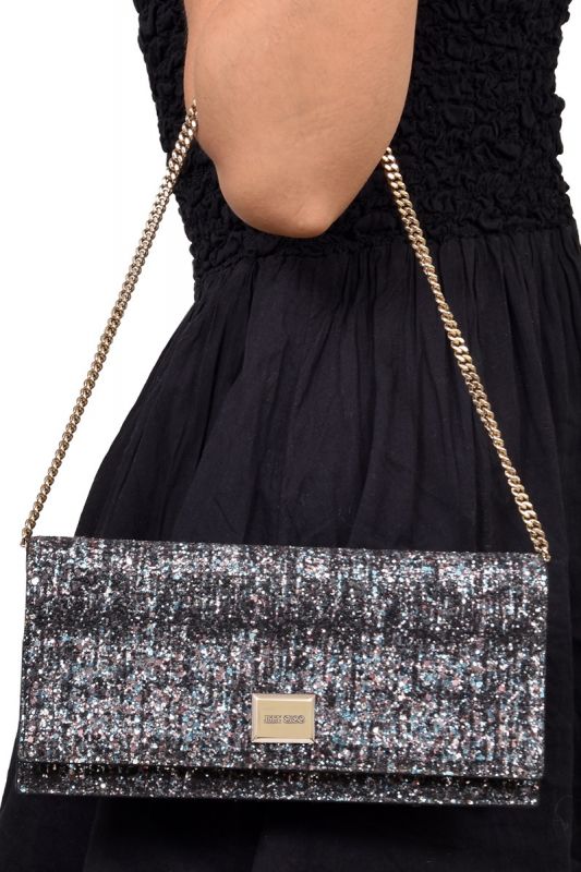 Jimmy Choo Leni Glittered Sling Handbag