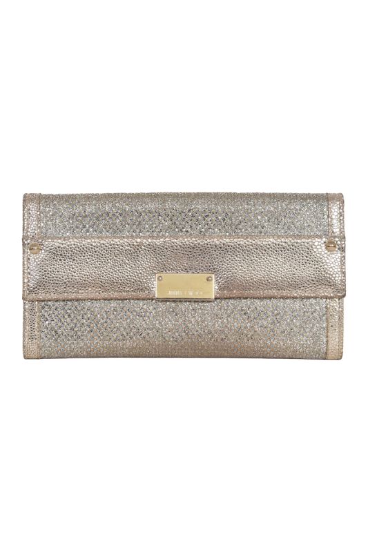 Jimmy Choo Metallic Glitter Clutch