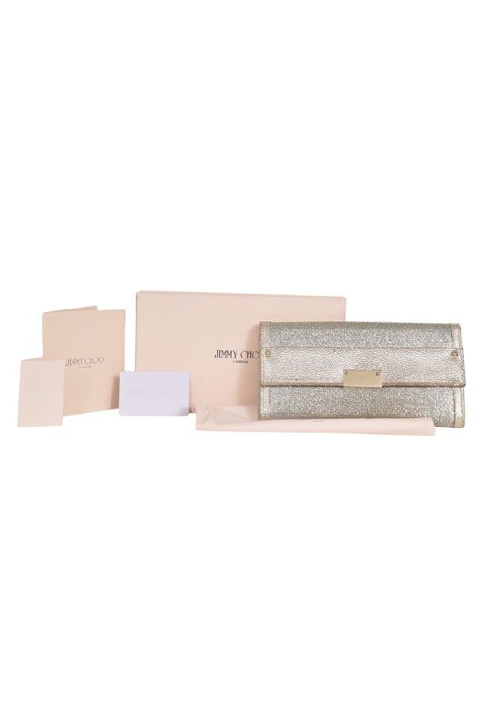 Jimmy Choo Metallic Glitter Clutch