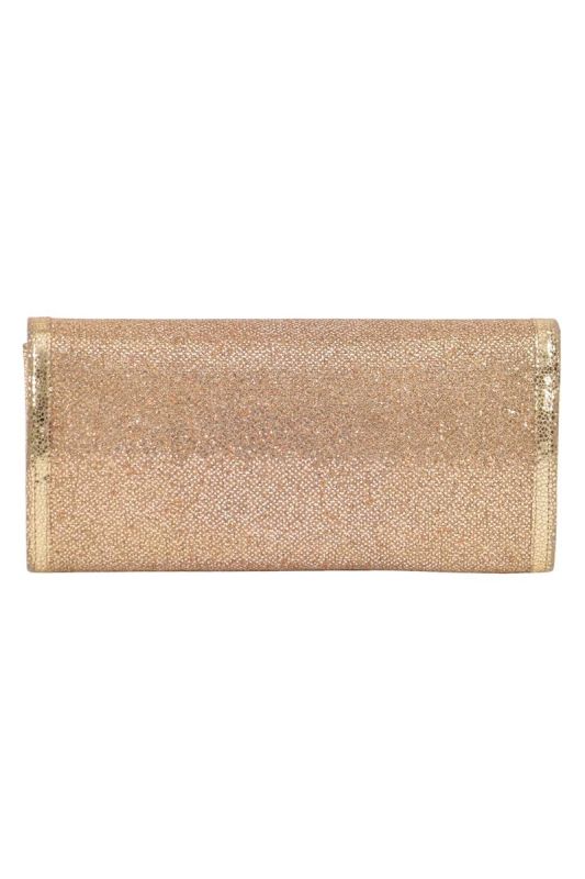 Jimmy Choo Metallic Gold Leather Clutch
