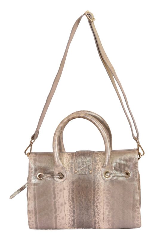 Jimmy Choo Metallic Gold Rosalie Satchel Handbag