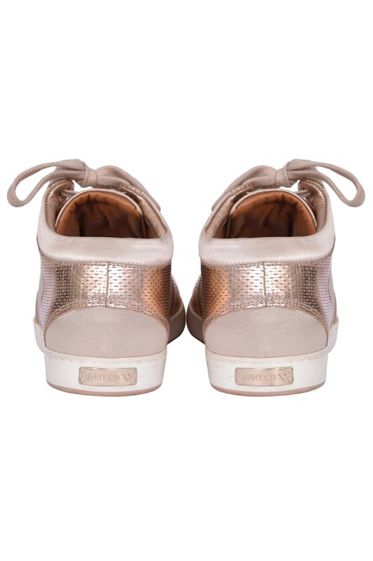 Jimmy Choo Miami Metallic Leather Sneakers