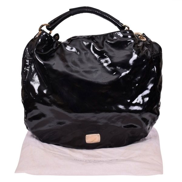 JIMMY CHOO PATENT LEATHER SHOULDER BAG