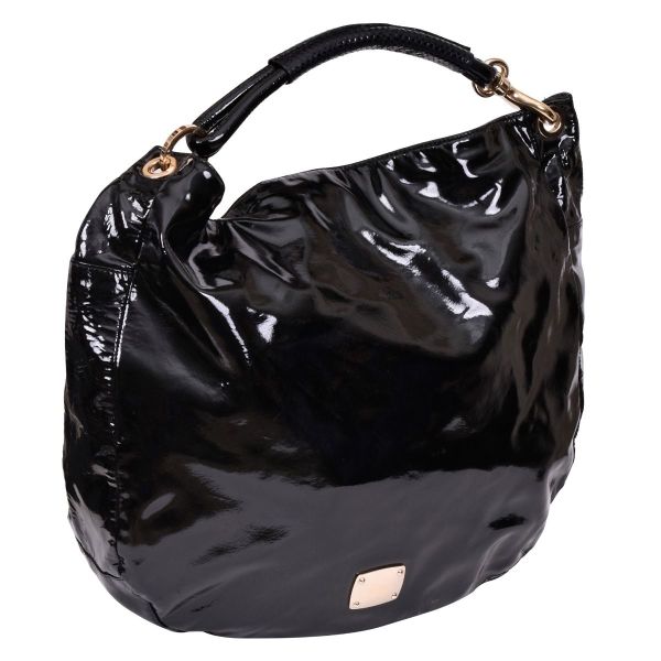 JIMMY CHOO PATENT LEATHER SHOULDER BAG