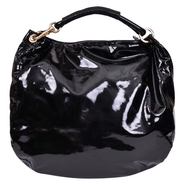 JIMMY CHOO PATENT LEATHER SHOULDER BAG