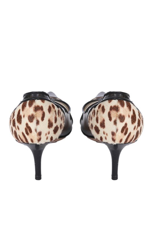 JIMMY CHOO  PONY HAIR BINNIS POINTED TOE PUMPS