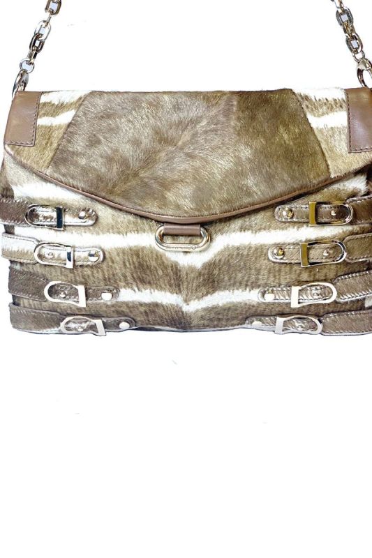 JIMMY CHOO PONY HAIR SOFT FLURRY BAG