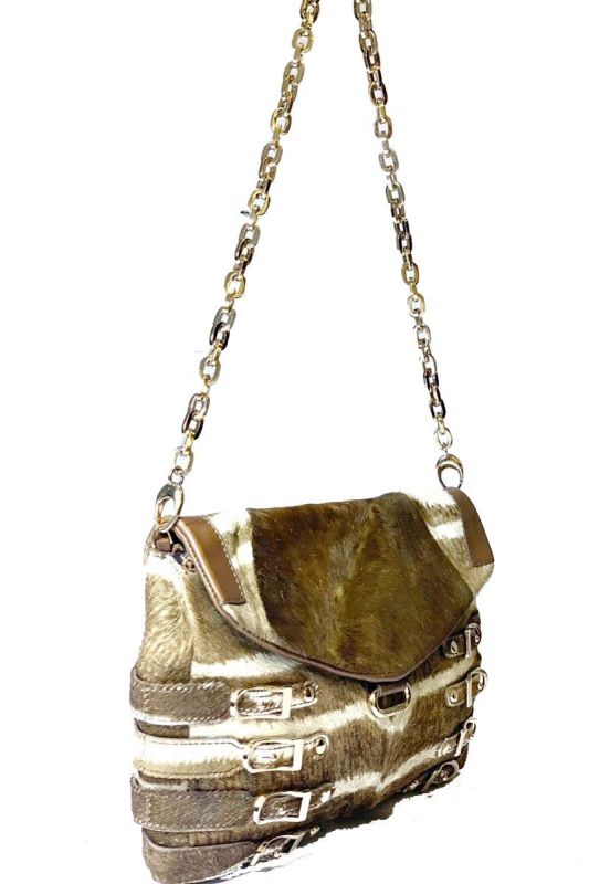 JIMMY CHOO PONY HAIR SOFT FLURRY BAG
