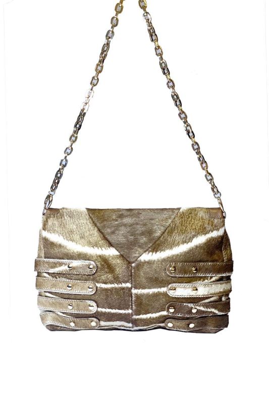 JIMMY CHOO PONY HAIR SOFT FLURRY BAG