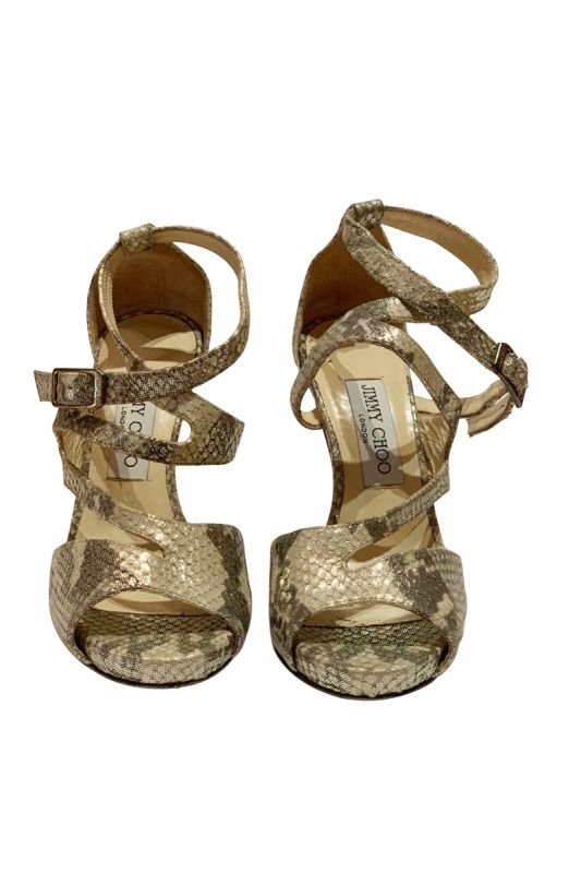 Jimmy Choo Python Embossed Leather 