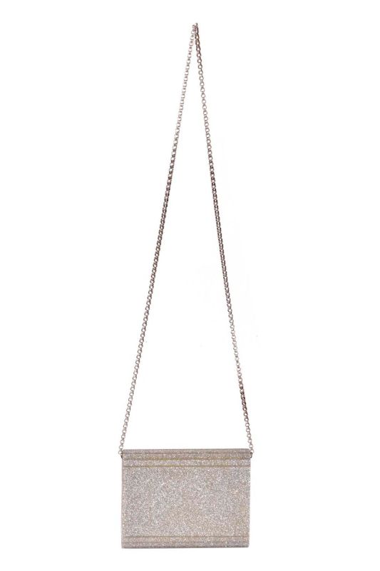 Jimmy Choo Silver Candy Clutch/Sling Bag