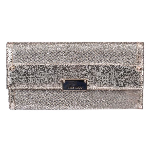 JIMMY CHOO SILVER GLITTER CLUTCH