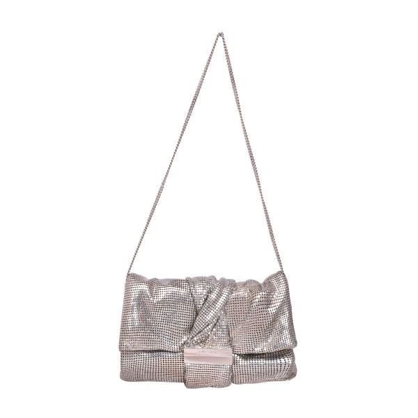 JIMMY CHOO SILVER MESH CHANDRA SLING