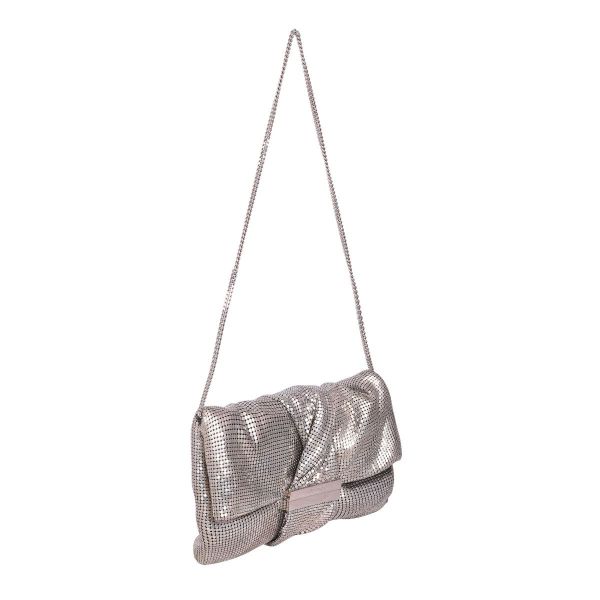 JIMMY CHOO SILVER MESH CHANDRA SLING